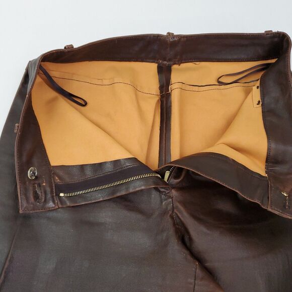 St. John High Rise Bootcut Brown Leather Pants 10 Western Cowgirl - Picture 15 of 15